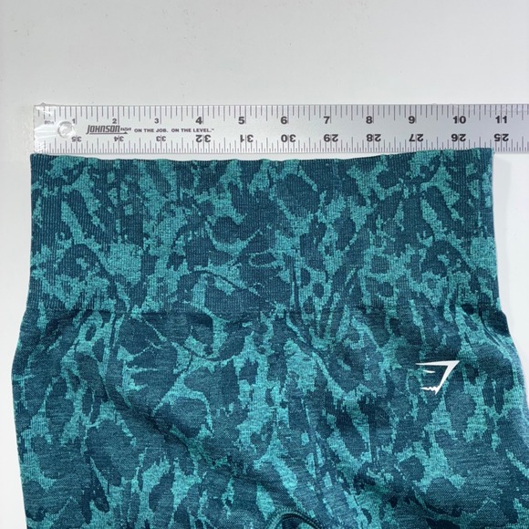 Gymshark Vital Seamless 2.0 Leggings Teal Leopard Print Women's XS - Picture 6 of 6